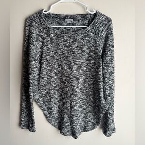 Black and White Knit Sweater Cutout Back Size Large